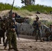 U.S. Marine Corps combat engineers conduct beach security patrol