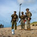 U.S. Marine Corps combat engineers conduct beach security patrol