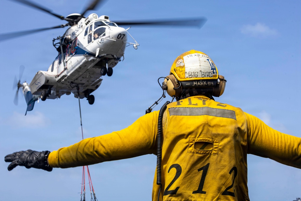 Abraham Lincoln Conducts Replenishment-At-Sea With USNS Cesar Chavez