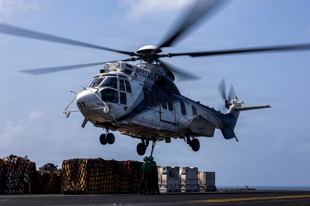 Abraham Lincoln Conducts Replenishment-At-Sea With USNS Cesar Chavez