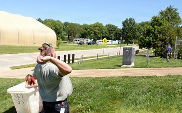 Water balloon fight at Fort Leavenworth
