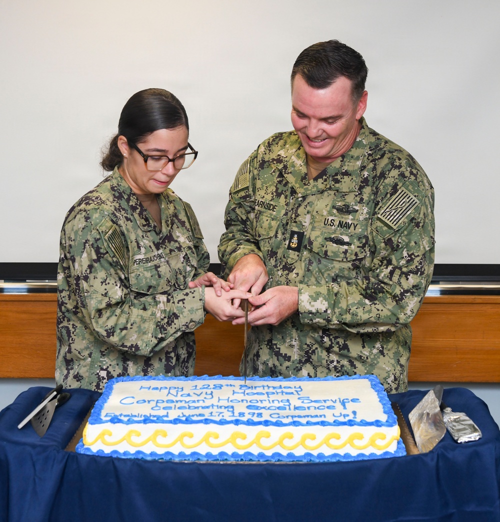 NMCCL Corpsmen hold birthday run and cake-cutting ceremony for the Hospital Corpsman 128th birthday