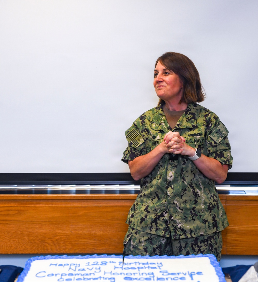 NMCCL Corpsmen hold birthday run and cake-cutting ceremony for the Hospital Corpsman 128th birthday