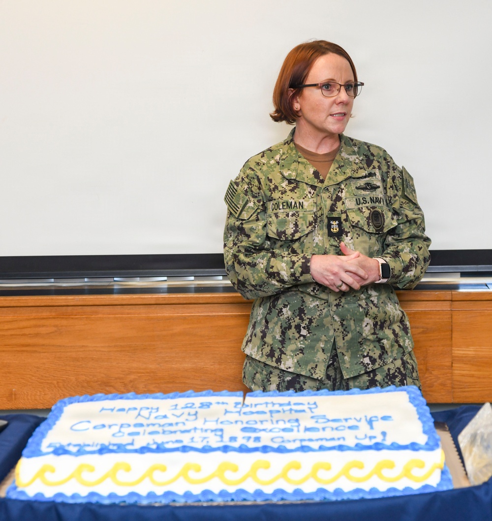 NMCCL Corpsmen hold birthday run and cake-cutting ceremony for the Hospital Corpsman 128th birthday