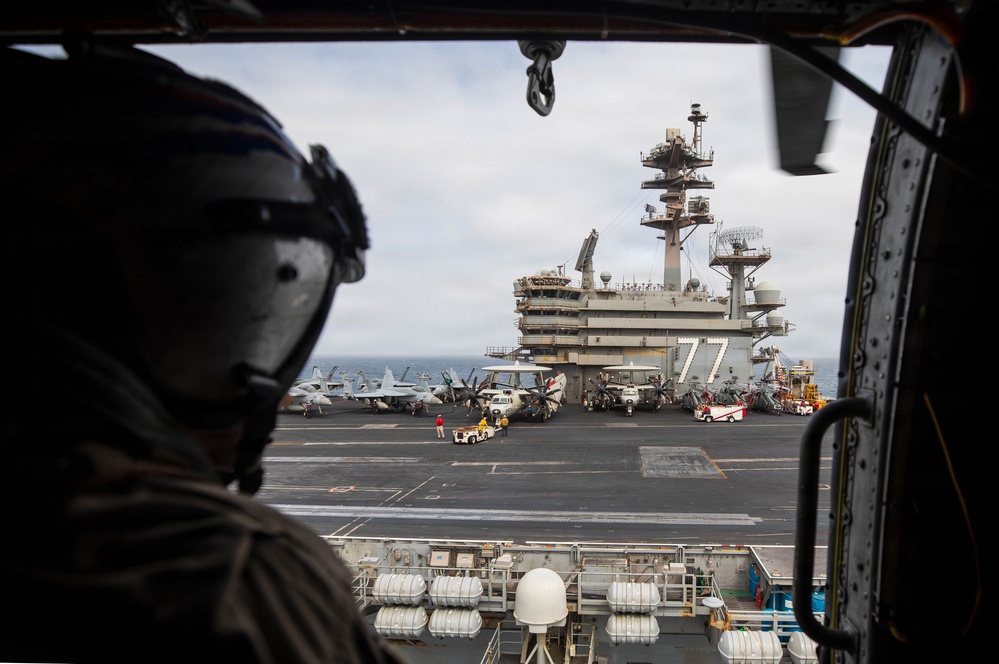 USS George H.W. Bush performs lookout duties