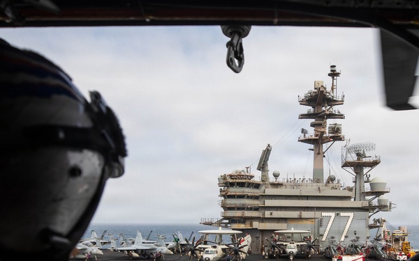 USS George H.W. Bush performs lookout duties