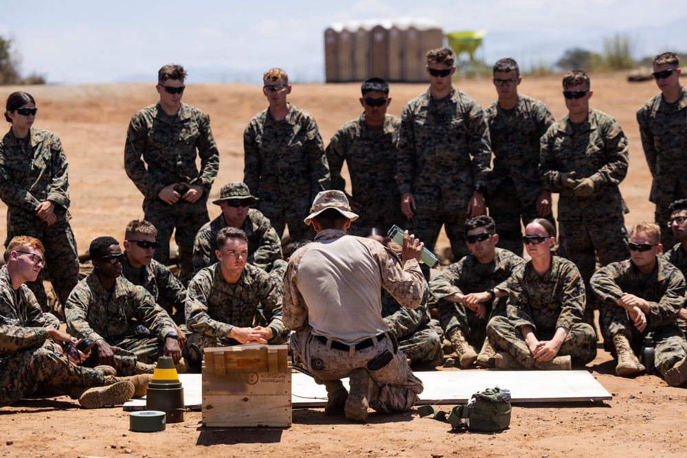 U.S. Marines with 1st CEB host demolition range for midshipmen