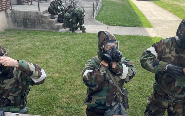 Soldiers Don Protective Gear During CBRN Course at JB MDL