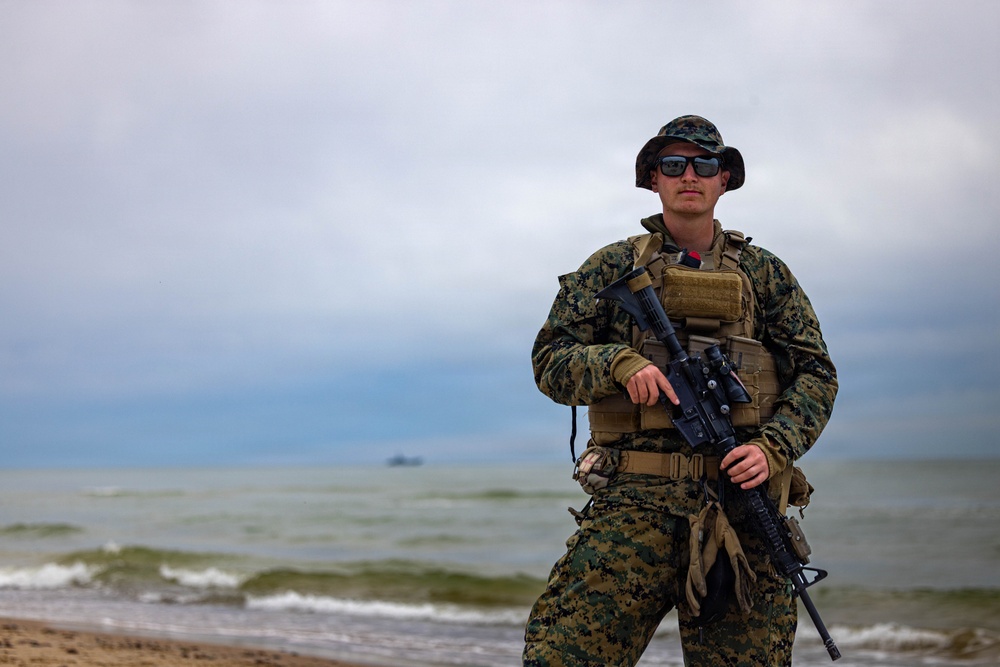 U.S. Marine Corps combat engineers conduct bilateral training in Baltic region