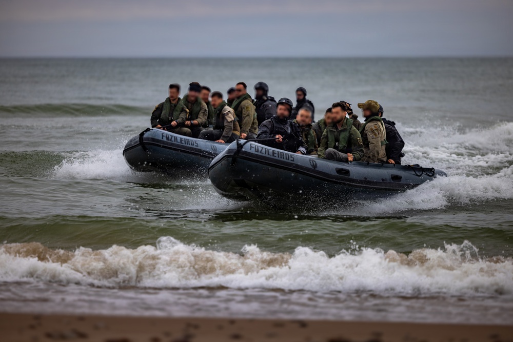 U.S. Marine Corps combat engineers conduct bilateral training in Baltic region