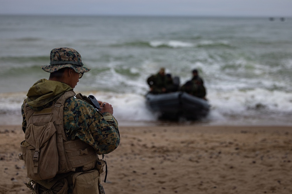 U.S. Marine Corps combat engineers conduct bilateral training in Baltic region