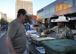 Soldiers feed community during annual Western Heritage Street Breakfast