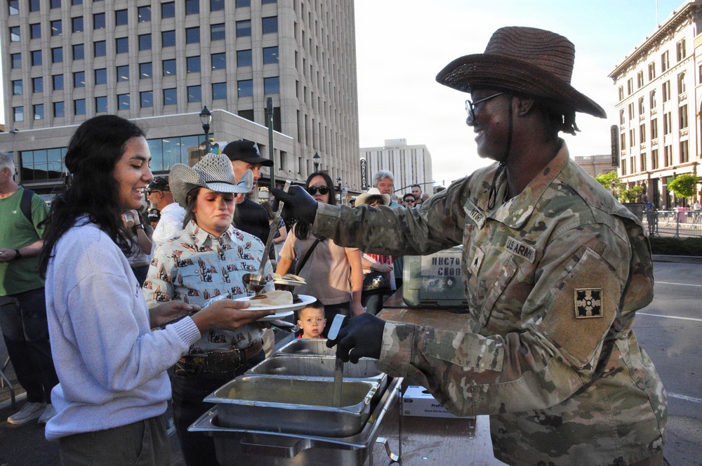 Soldiers feed community during annual Western Heritage Street Breakfast