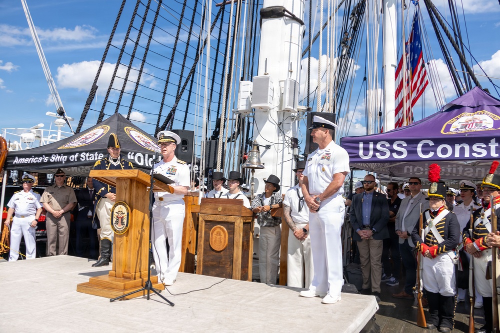 U.S. Marine Poolees Swear In Aboard USS Constitution