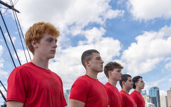 U.S. Marine Poolees Swear In Aboard USS Constitution