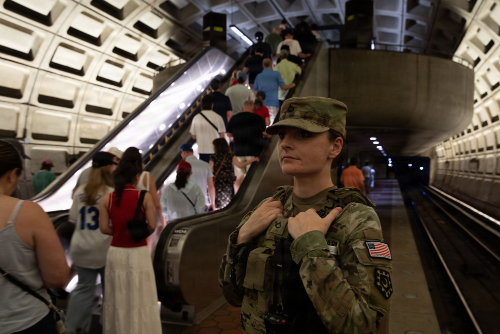 JTF-DC South Carolina National Guard Navy Yard Metro Station presence patrol