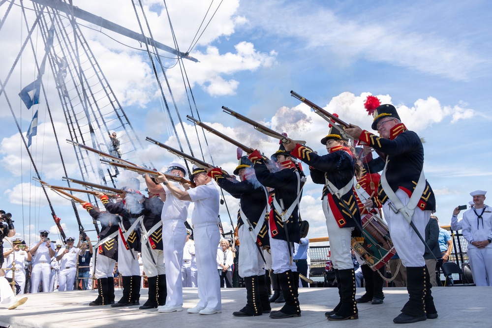 U.S. Marine Poolees Swear In Aboard USS Constitution