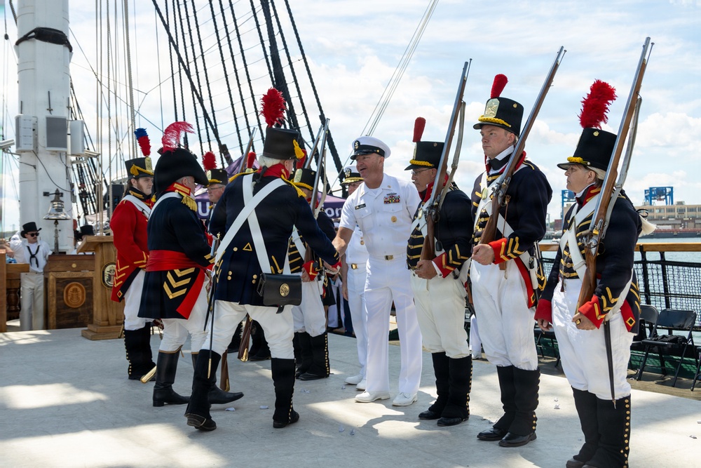 U.S. Marine Poolees Swear In Aboard USS Constitution