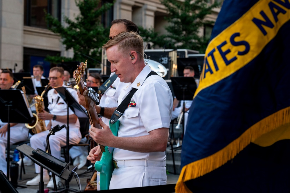 The United States Navy Band performs their Concert on the Avenue at the Navy Memorial