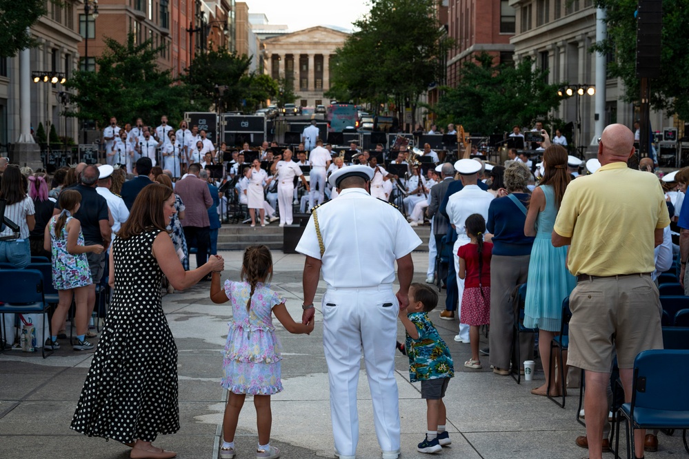 The United States Navy Band performs their Concert on the Avenue at the Navy Memorial