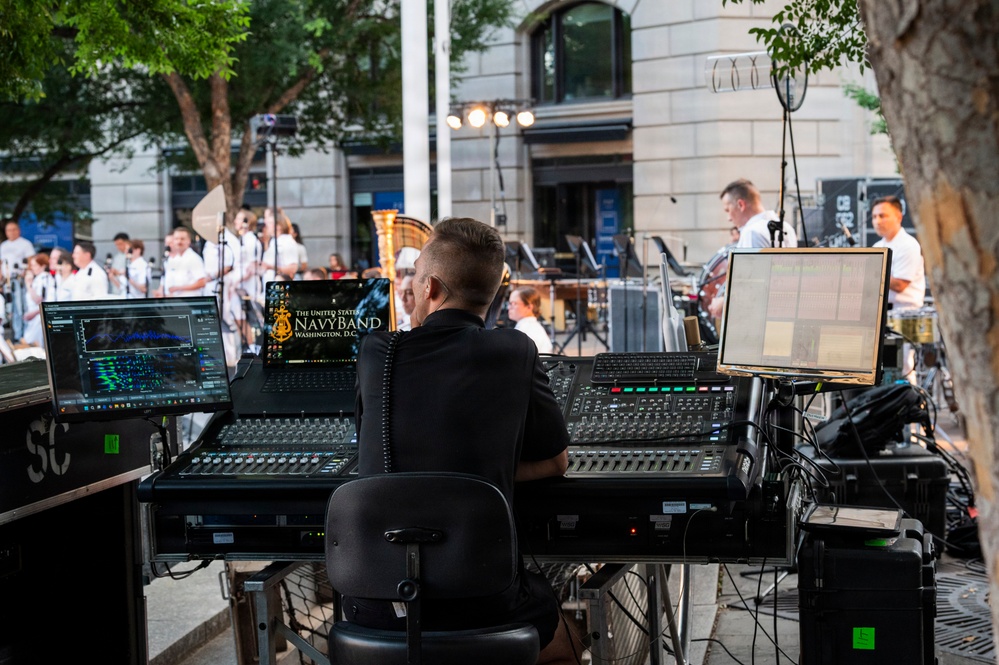 The United States Navy Band performs their Concert on the Avenue at the Navy Memorial