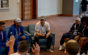 Prince Harry, Duke of Sussex Serves Lunch and Spends the Day with Competitors at the 2026 Warrior Games in San Antonio