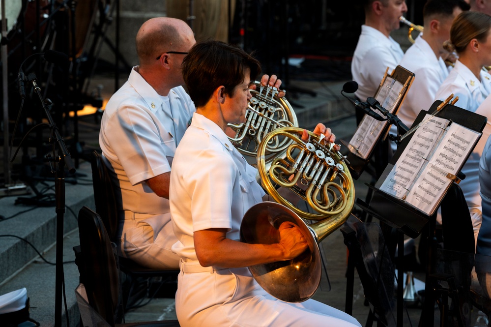 The United States Navy Band performs their Concert on the Avenue at the Navy Memorial