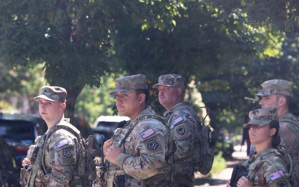 South Carolina National Guard Soldiers Patrols Areas Around Washington, D.C.