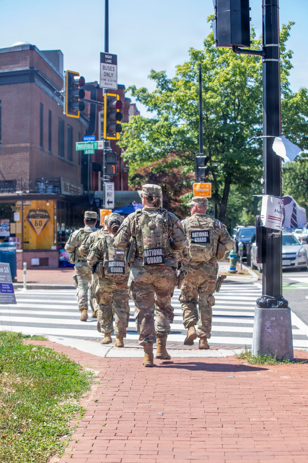 South Carolina National Guard Soldiers Patrols Areas Around Washington, D.C.
