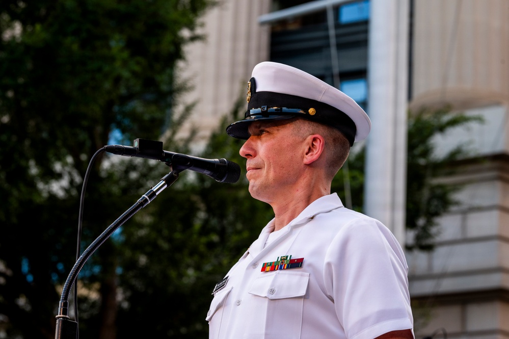 The United States Navy Band performs their Concert on the Avenue at the Navy Memorial