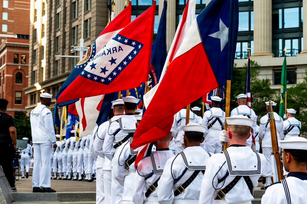 The United States Navy Band performs their Concert on the Avenue at the Navy Memorial