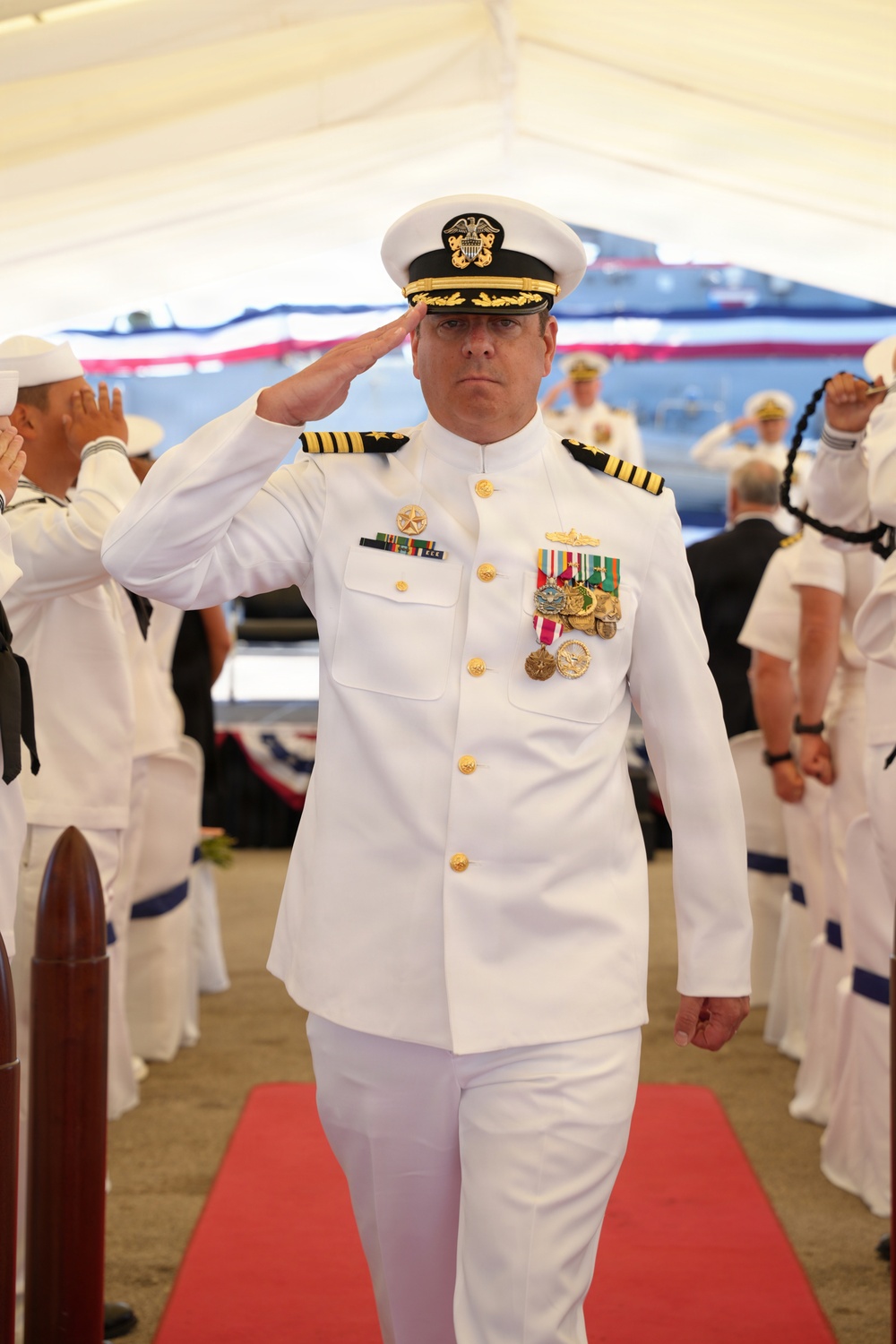 COMMANDER, NAVAL SURFACE GROUP HOLDS CHANGE OF COMMAND