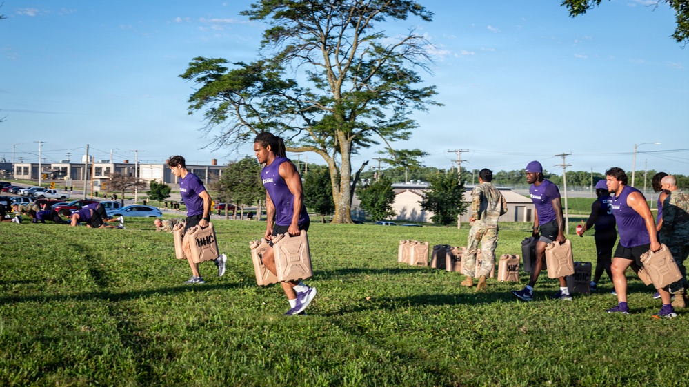 Kansas State University Football Team Visits Fort Riley