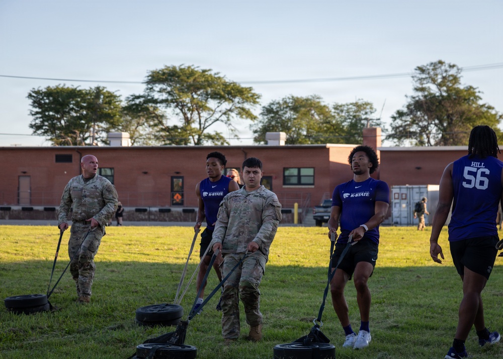 Kansas State University Football Team Visits Fort Riley