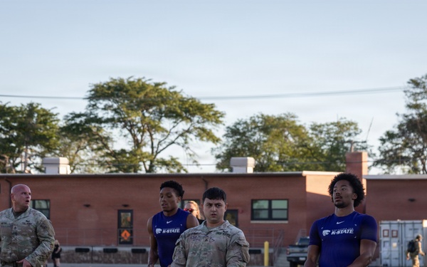 Kansas State University Football Team Visits Fort Riley