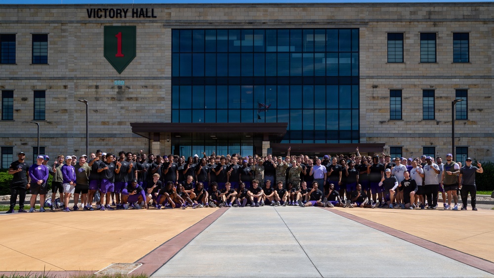 Kansas State University Football Team Visits Fort Riley