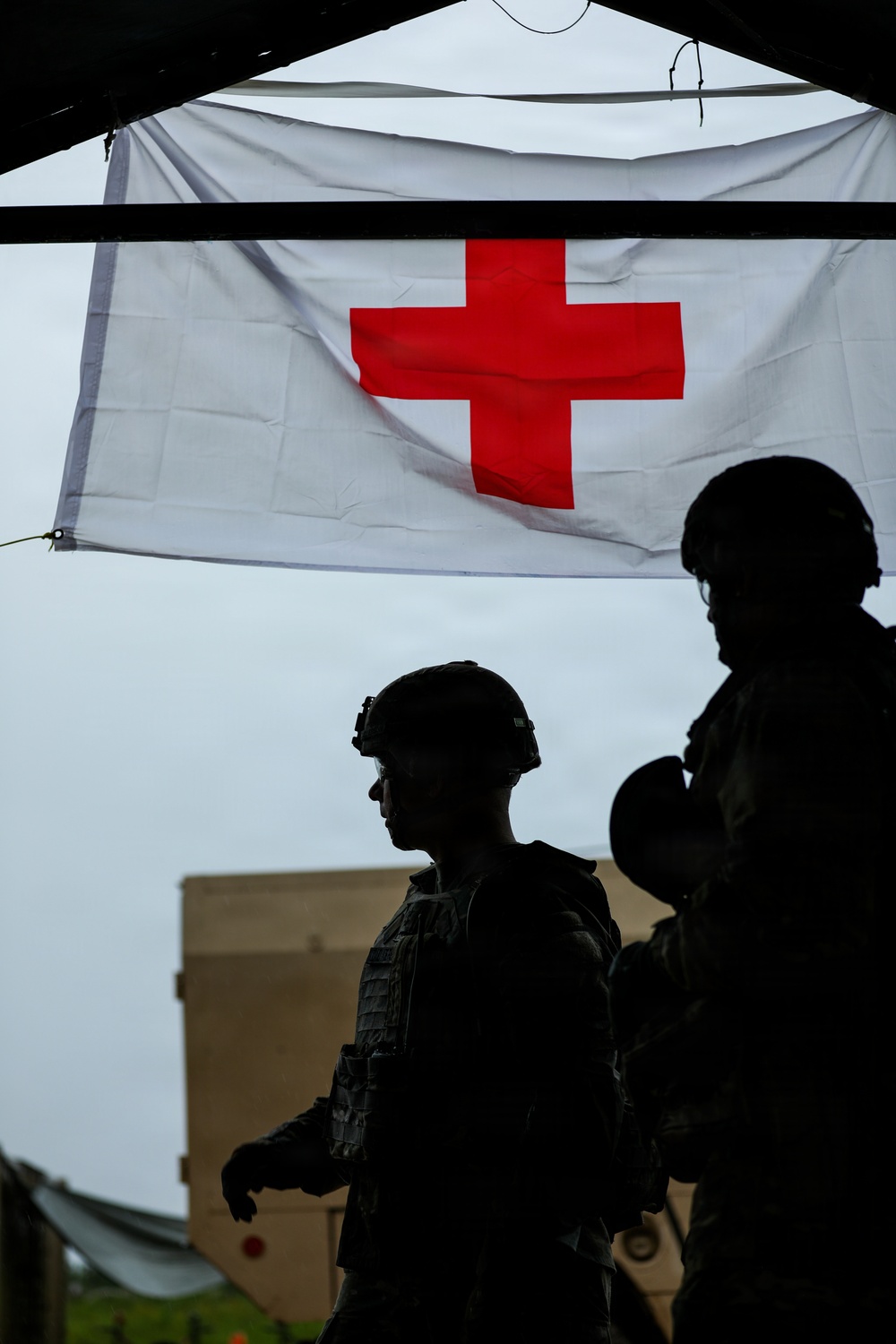 Generals, Distinguished Guests, and International Partners Tour Field Hospital During Operation Sentinel Justice