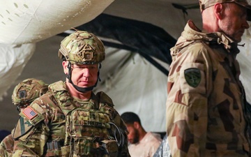 Generals, Distinguished Guests, and International Partners Tour Field Hospital During Operation Sentinel Justice