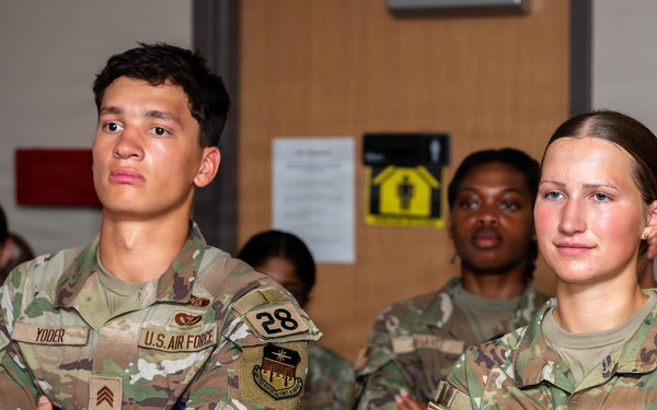 U.S. Air Force Academy cadets tour military working dog facility at Chapman Training Annex