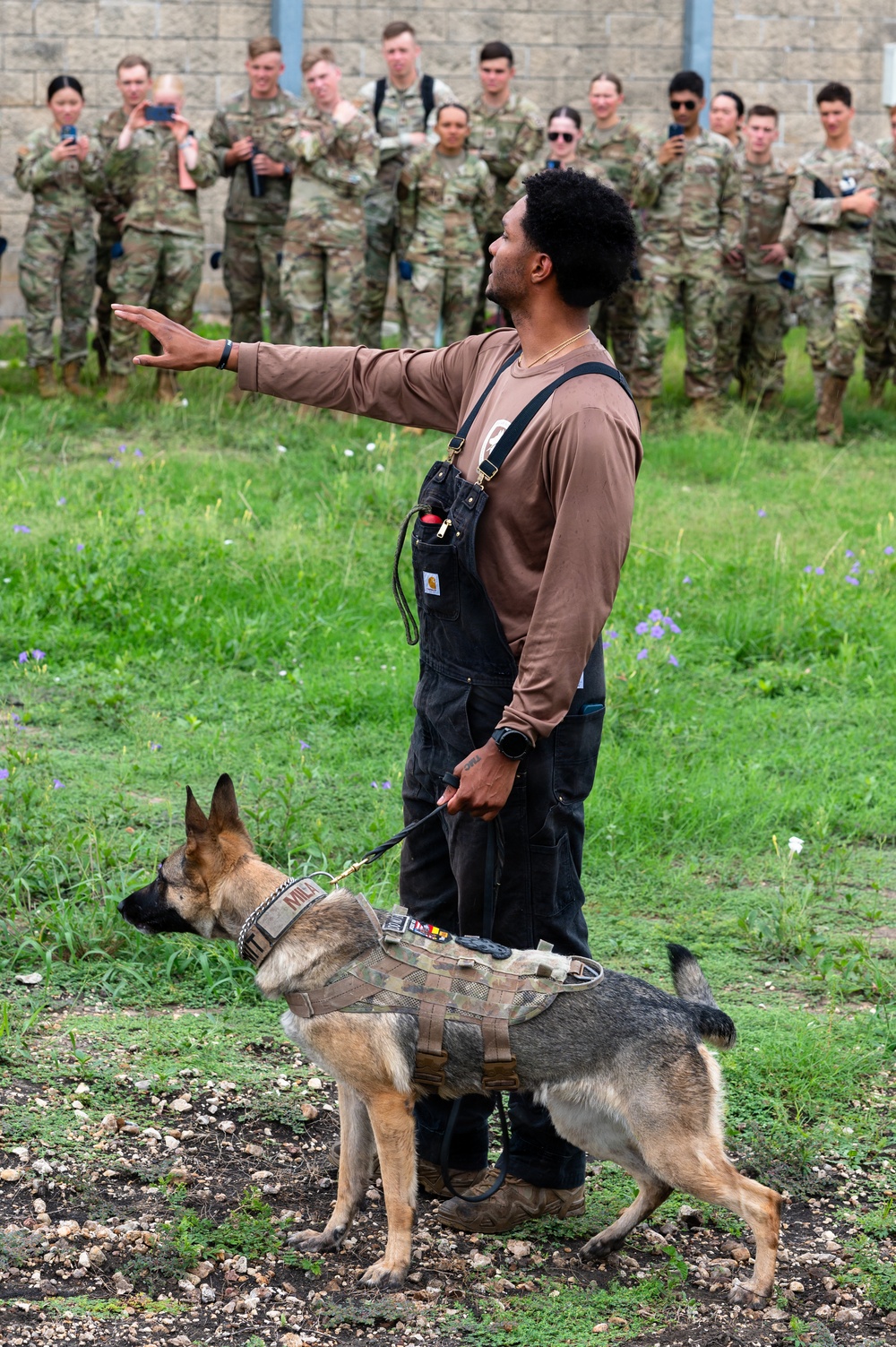 U.S. Air Force Academy cadets tour military working dog facility at Chapman Training Annex