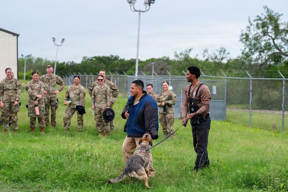 U.S. Air Force Academy cadets tour military working dog facility at Chapman Training Annex