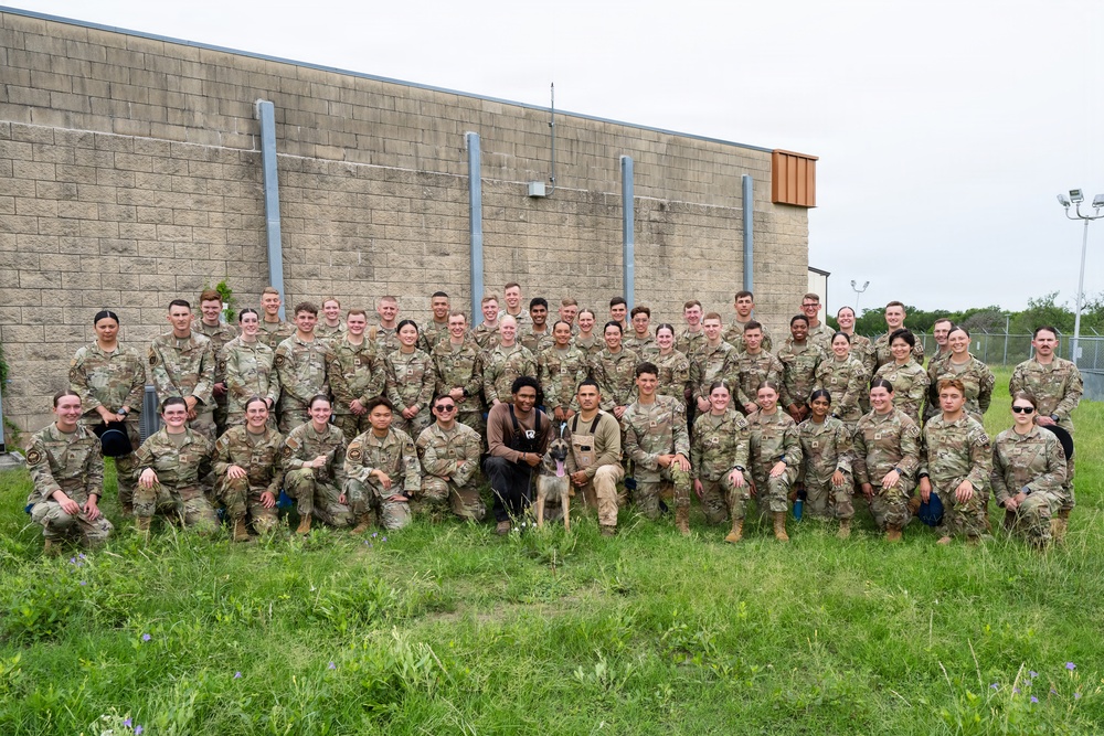 U.S. Air Force Academy cadets tour military working dog facility at Chapman Training Annex