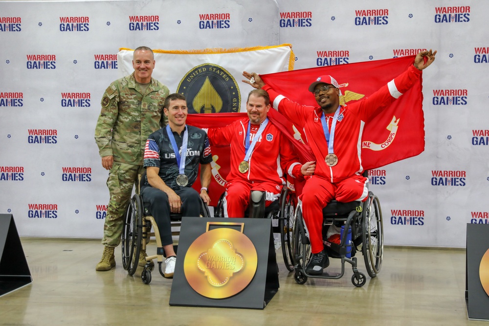 Archery Medal winners pose at 2026 Warrior Games competition
