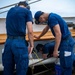 U.S. Coast Guard Academy cadets beautify the decks of the Cutter Eagle (WIX-327)