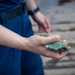 U.S. Coast Guard Academy cadets beautify the decks of the Cutter Eagle (WIX-327)