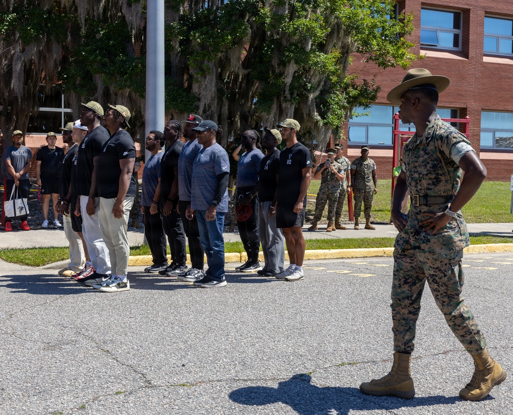 Atlanta Falcons Visit Marine Corps Recruit Depot Parris Island