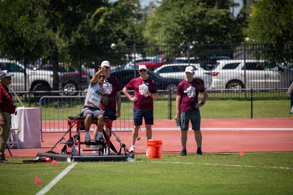 Warrior Games Athlete Competes in Seated Shot Put