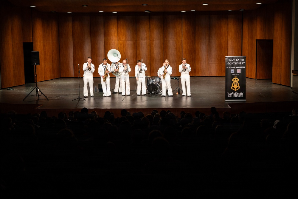 Navy Band Northwest Performs at Bellevue East High School During Omaha Navy Week