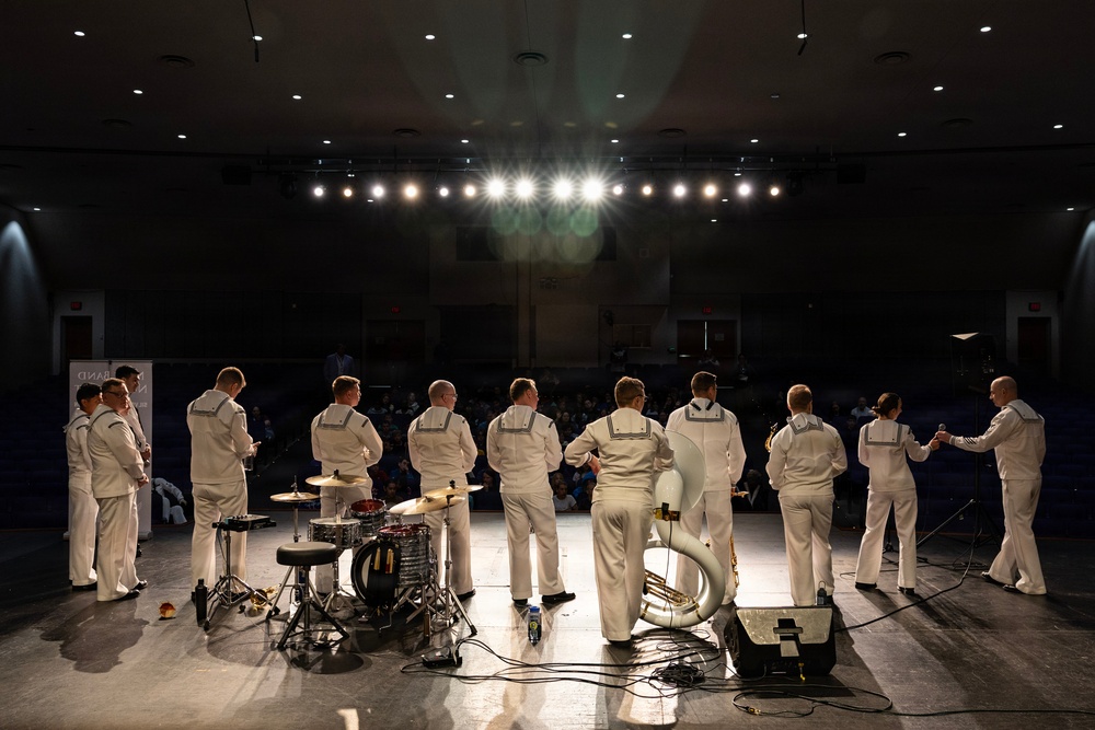Navy Band Northwest Performs at Bellevue East High School During Omaha Navy Week