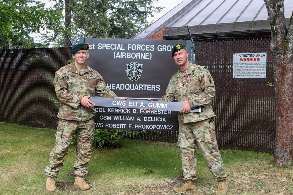 1st Special Forces Group (Airborne) Command Chief Warrant Officer Assumes Responsibilities